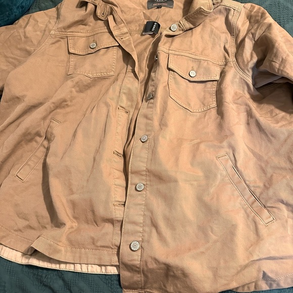 Plus Size 3X Torrid Light Brown Button-Up Jacket - Picture 1 of 5